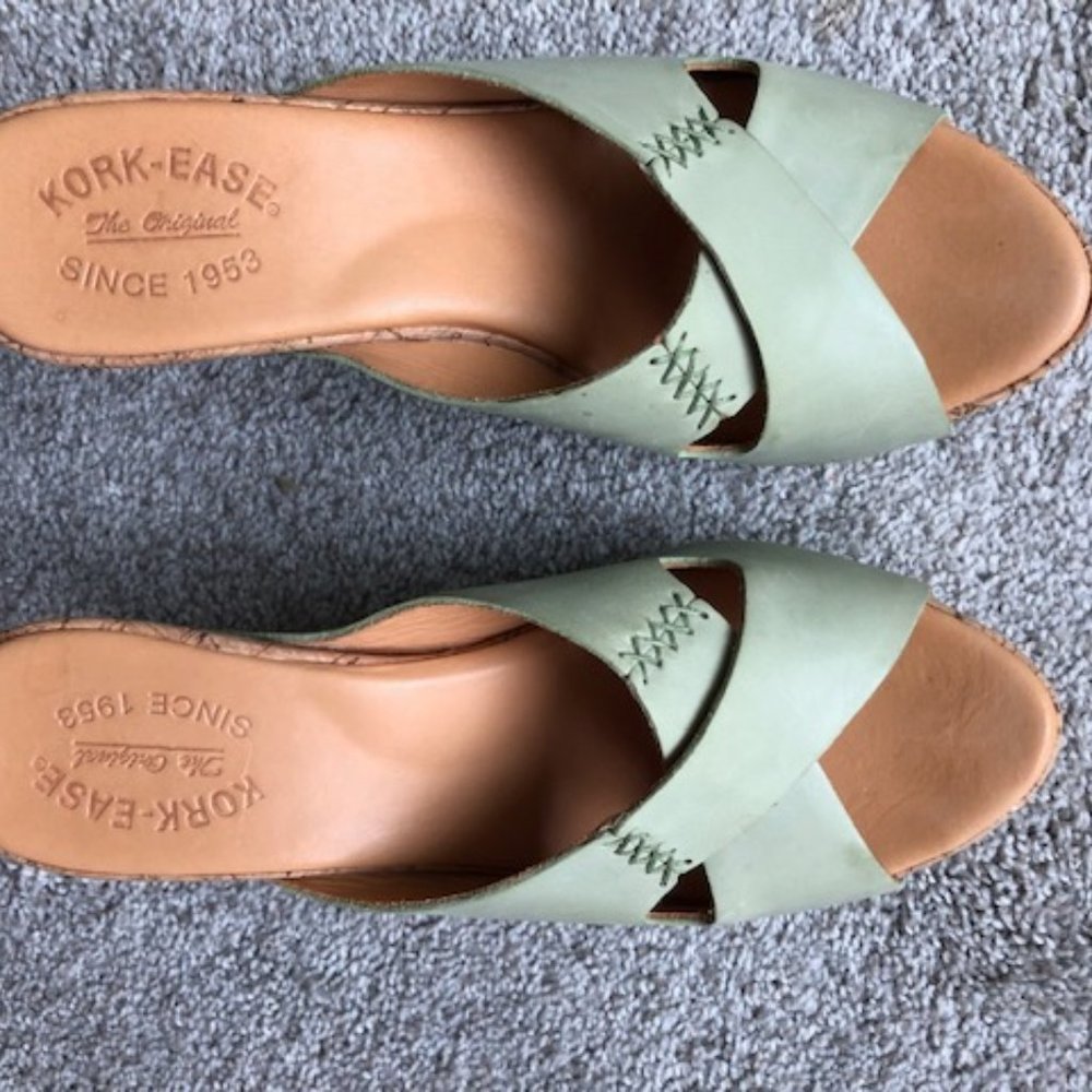 Kork-Ease leather wedge